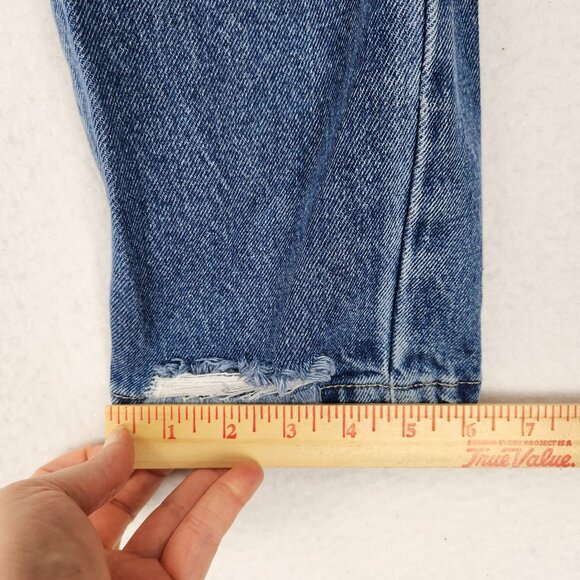 Kancan Jeans Womens 29 Blue High Rise Distressed Mom Jean Cotton Casual Denim - Picture 7 of 12